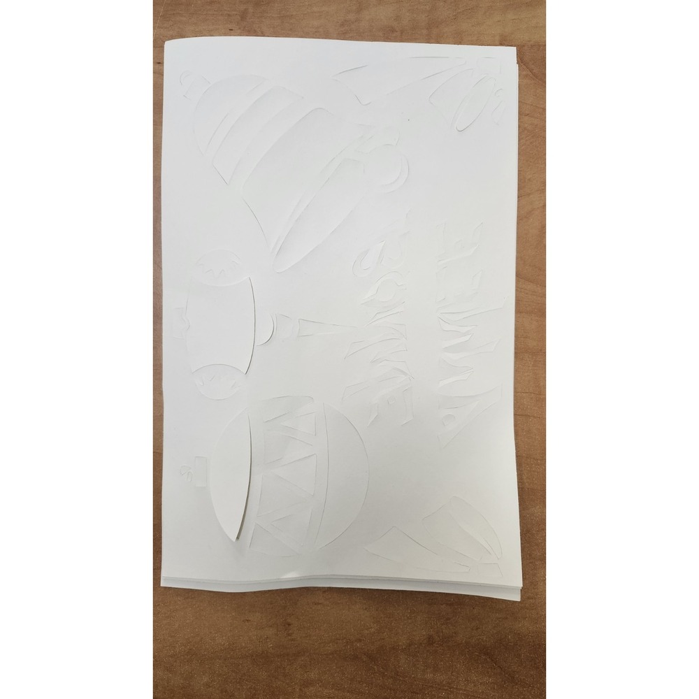 Christmas Stencils‎ Doubl Glo Noma 25 Window designs 9 unpunched  sheets